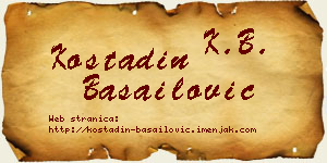 Kostadin Basailović vizit kartica